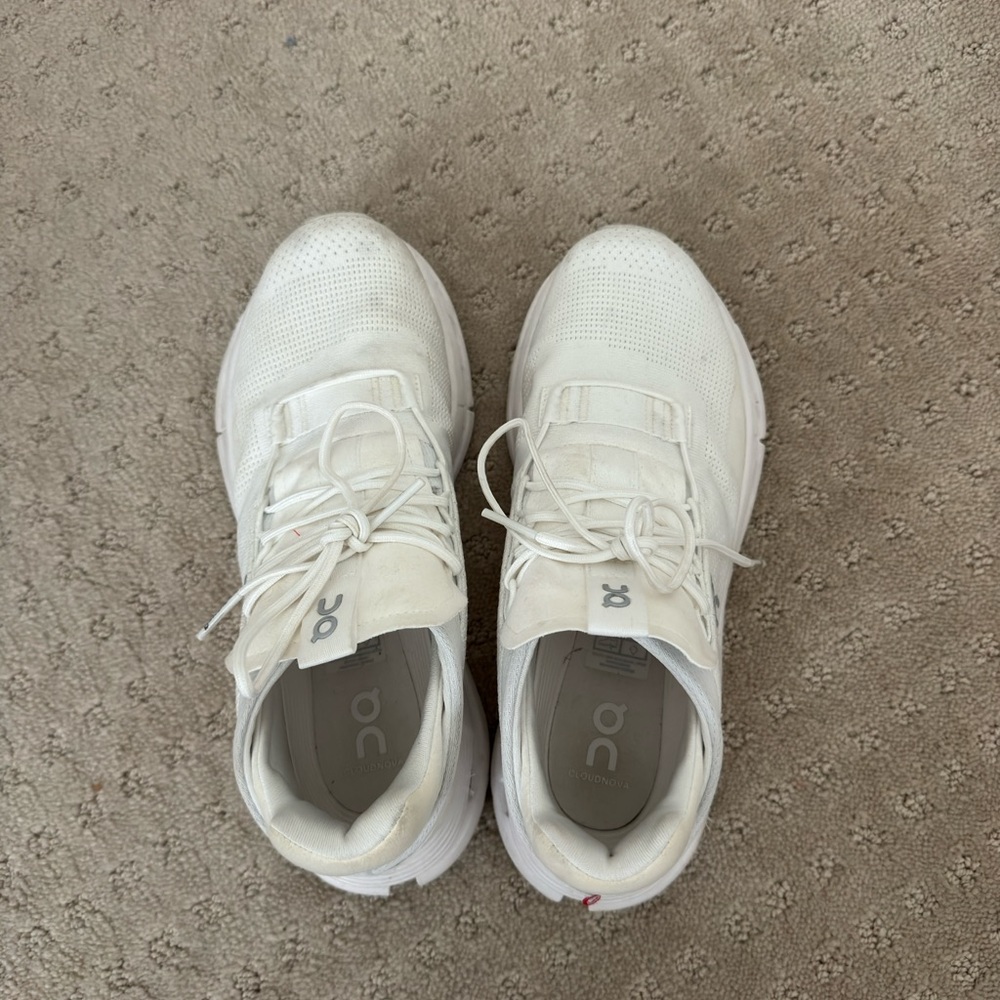 On Running Women's Cloud Athletic Shoes in White